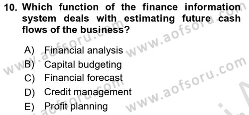 Business Information Systems Dersi 2021 - 2022 Yılı (Final) Dönem Sonu Sınav Soruları 10. Soru