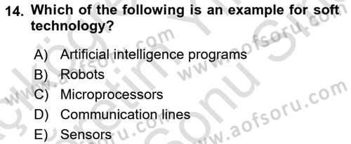 Business Information Systems Dersi 2021 - 2022 Yılı (Final) Dönem Sonu Sınav Soruları 14. Soru