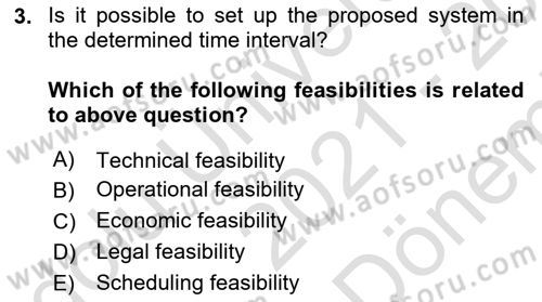 Business Information Systems Dersi 2021 - 2022 Yılı (Final) Dönem Sonu Sınav Soruları 3. Soru