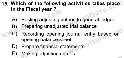 Business Information Systems Dersi 2021 - 2022 Yılı Yaz Okulu Sınav Soruları 15. Soru