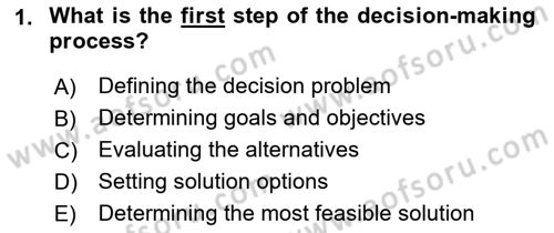 Business Information Systems Dersi 2022 - 2023 Yılı Yaz Okulu Sınav Soruları 1. Soru