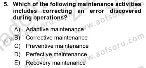 Business Information Systems Dersi 2022 - 2023 Yılı Yaz Okulu Sınav Soruları 5. Soru
