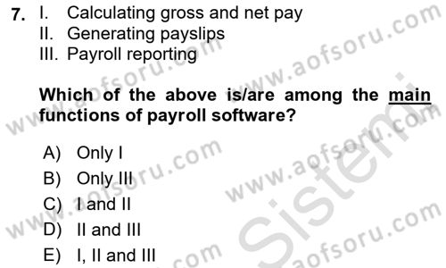 Business Information Systems Dersi 2022 - 2023 Yılı Yaz Okulu Sınav Soruları 7. Soru