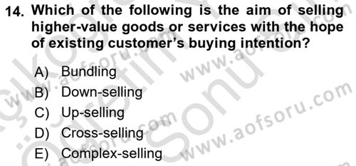 Business Information Systems Dersi 2023 - 2024 Yılı (Final) Dönem Sonu Sınav Soruları 14. Soru