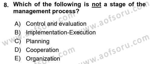Business Information Systems Dersi 2023 - 2024 Yılı (Final) Dönem Sonu Sınav Soruları 8. Soru