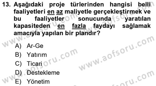 İşletme İletişimi Dersi 2021 - 2022 Yılı (Final) Dönem Sonu Sınav Soruları 13. Soru