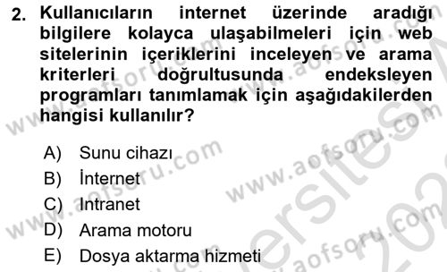 İşletme İletişimi Dersi 2021 - 2022 Yılı Yaz Okulu Sınav Soruları 2. Soru
