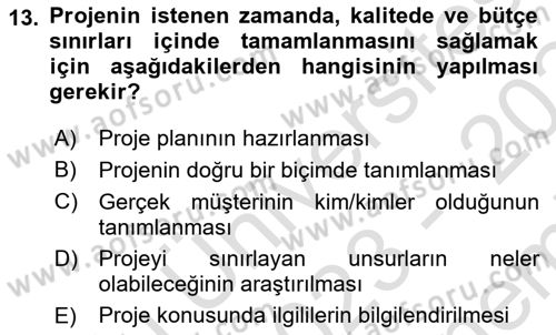 İşletme İletişimi Dersi 2023 - 2024 Yılı (Final) Dönem Sonu Sınav Soruları 13. Soru