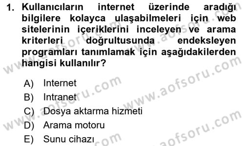 İşletme İletişimi Dersi 2023 - 2024 Yılı Yaz Okulu Sınav Soruları 1. Soru