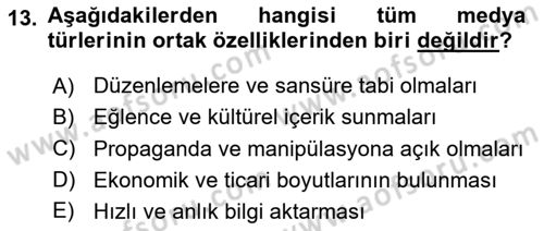 İşletme İletişimi Dersi 2024 - 2025 Yılı (Vize) Ara Sınav Soruları 13. Soru