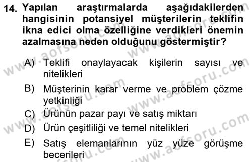 İşletme İletişimi Dersi 2024 - 2025 Yılı Yaz Okulu Sınav Soruları 14. Soru