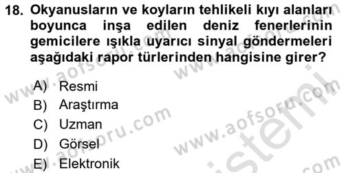 İşletme İletişimi Dersi 2024 - 2025 Yılı Yaz Okulu Sınav Soruları 18. Soru