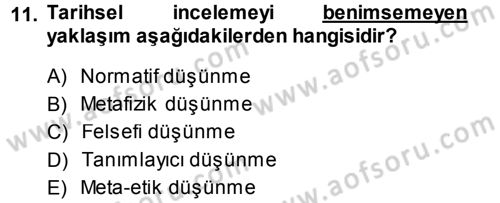 İşletmelerde Sosyal Sorumluluk Ve Etik Dersi 2013 - 2014 Yılı (Vize) Ara Sınav Soruları 11. Soru