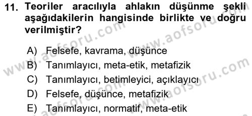 İşletmelerde Sosyal Sorumluluk Ve Etik Dersi 2015 - 2016 Yılı (Vize) Ara Sınavı 11. Soru