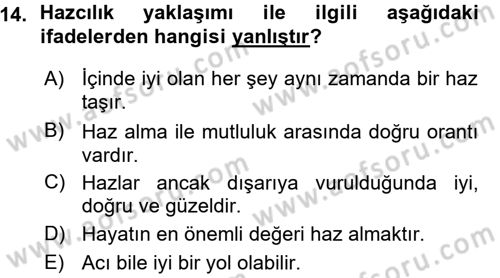İşletmelerde Sosyal Sorumluluk Ve Etik Dersi 2015 - 2016 Yılı (Vize) Ara Sınavı 14. Soru