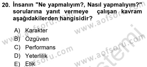 İşletmelerde Sosyal Sorumluluk Ve Etik Dersi 2018 - 2019 Yılı 3 Ders Sınavı 20. Soru