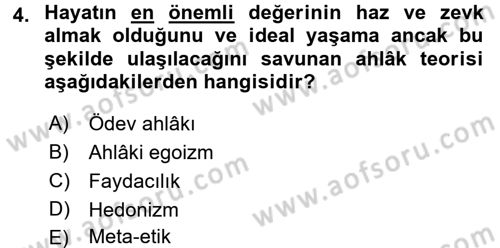 İşletmelerde Sosyal Sorumluluk Ve Etik Dersi 2018 - 2019 Yılı 3 Ders Sınavı 4. Soru