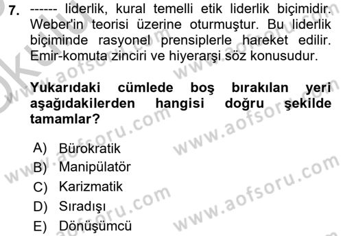 İşletmelerde Sosyal Sorumluluk Ve Etik Dersi 2018 - 2019 Yılı Yaz Okulu Sınavı 7. Soru