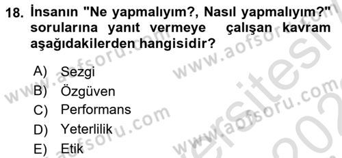 İşletmelerde Sosyal Sorumluluk Ve Etik Dersi 2021 - 2022 Yılı Yaz Okulu Sınav Soruları 18. Soru