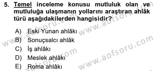 İşletmelerde Sosyal Sorumluluk Ve Etik Dersi 2021 - 2022 Yılı Yaz Okulu Sınav Soruları 5. Soru