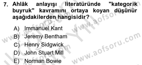 İşletmelerde Sosyal Sorumluluk Ve Etik Dersi 2021 - 2022 Yılı Yaz Okulu Sınav Soruları 7. Soru