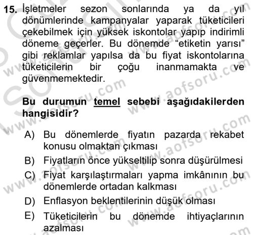 İşletmelerde Sosyal Sorumluluk Ve Etik Dersi 2022 - 2023 Yılı (Final) Dönem Sonu Sınav Soruları 15. Soru