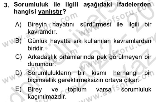 İşletmelerde Sosyal Sorumluluk Ve Etik Dersi 2022 - 2023 Yılı Yaz Okulu Sınav Soruları 3. Soru