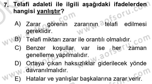 İşletmelerde Sosyal Sorumluluk Ve Etik Dersi 2022 - 2023 Yılı Yaz Okulu Sınav Soruları 7. Soru