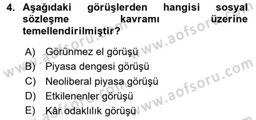 İşletmelerde Sosyal Sorumluluk Ve Etik Dersi 2023 - 2024 Yılı Yaz Okulu Sınavı 4. Soru