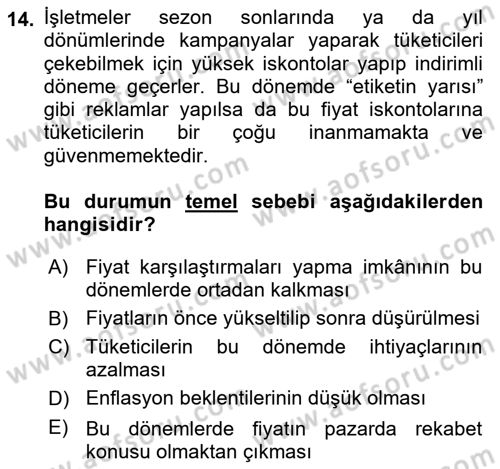 İşletmelerde Sosyal Sorumluluk Ve Etik Dersi 2024 - 2025 Yılı (Final) Dönem Sonu Sınav Soruları 14. Soru