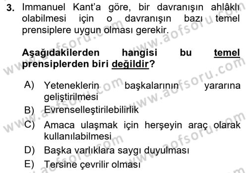 İşletmelerde Sosyal Sorumluluk Ve Etik Dersi 2024 - 2025 Yılı (Final) Dönem Sonu Sınav Soruları 3. Soru