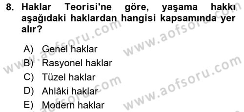 İşletmelerde Sosyal Sorumluluk Ve Etik Dersi 2024 - 2025 Yılı Yaz Okulu Sınav Soruları 8. Soru