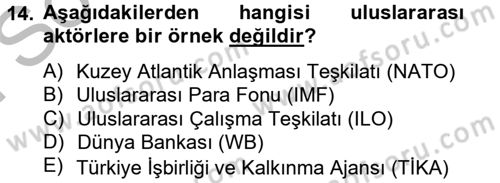 Kamu Yönetimi Dersi 2012 - 2013 Yılı (Final) Dönem Sonu Sınav Soruları 14. Soru