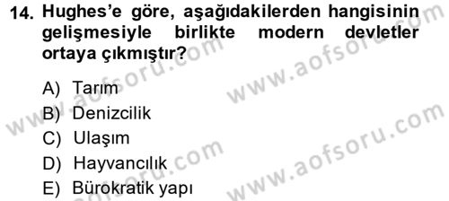 Kamu Yönetimi Dersi 2014 - 2015 Yılı (Vize) Ara Sınav Soruları 14. Soru