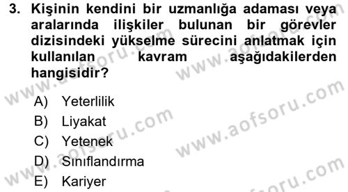 Kamu Yönetimi Dersi 2015 - 2016 Yılı Tek Ders Sınav Soruları 3. Soru