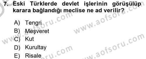 Kamu Yönetimi Dersi 2016 - 2017 Yılı 3 Ders Sınav Soruları 7. Soru