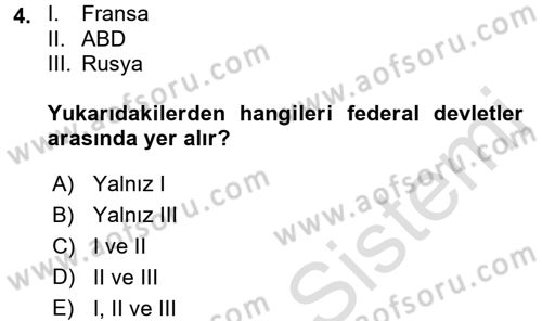 Kamu Yönetimi Dersi 2016 - 2017 Yılı (Final) Dönem Sonu Sınav Soruları 4. Soru