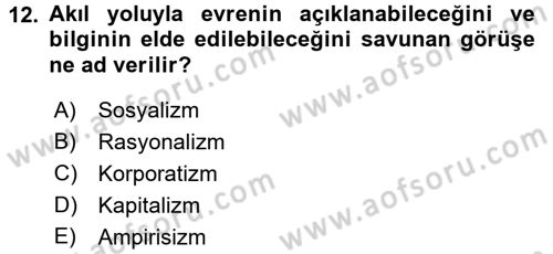 Kamu Yönetimi Dersi 2017 - 2018 Yılı 3 Ders Sınav Soruları 12. Soru