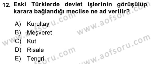 Kamu Yönetimi Dersi 2018 - 2019 Yılı Yaz Okulu Sınav Soruları 12. Soru