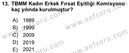 Kamu Yönetimi Dersi 2022 - 2023 Yılı (Final) Dönem Sonu Sınav Soruları 13. Soru