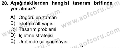Girişimcilik ve İş Kurma Dersi Ara Sınavı Deneme Sınav Soruları 20. Soru