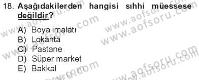 Girişimcilik ve İş Kurma Dersi 2012 - 2013 Yılı Tek Ders Sınav Soruları 18. Soru