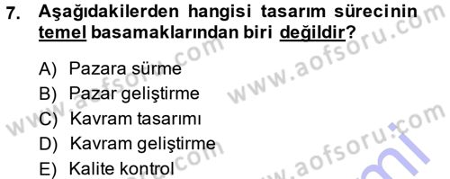 Girişimcilik ve İş Kurma Dersi 2013 - 2014 Yılı (Final) Dönem Sonu Sınav Soruları 7. Soru