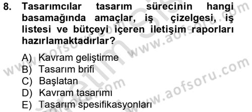 Girişimcilik ve İş Kurma Dersi 2013 - 2014 Yılı Tek Ders Sınav Soruları 8. Soru