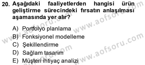 Girişimcilik ve İş Kurma Dersi Ara Sınavı Deneme Sınav Soruları 20. Soru