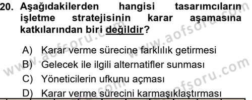 Girişimcilik ve İş Kurma Dersi Ara Sınavı Deneme Sınav Soruları 20. Soru