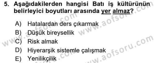 Girişimcilik ve İş Kurma Dersi 2015 - 2016 Yılı Tek Ders Sınav Soruları 5. Soru