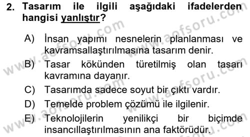 Girişimcilik ve İş Kurma Dersi 2016 - 2017 Yılı 3 Ders Sınav Soruları 2. Soru
