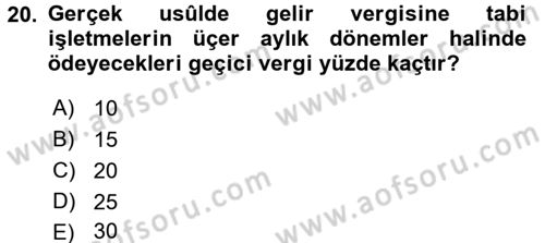 Girişimcilik ve İş Kurma Dersi 2016 - 2017 Yılı 3 Ders Sınav Soruları 20. Soru