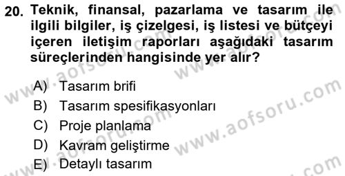 Girişimcilik ve İş Kurma Dersi Ara Sınavı Deneme Sınav Soruları 20. Soru